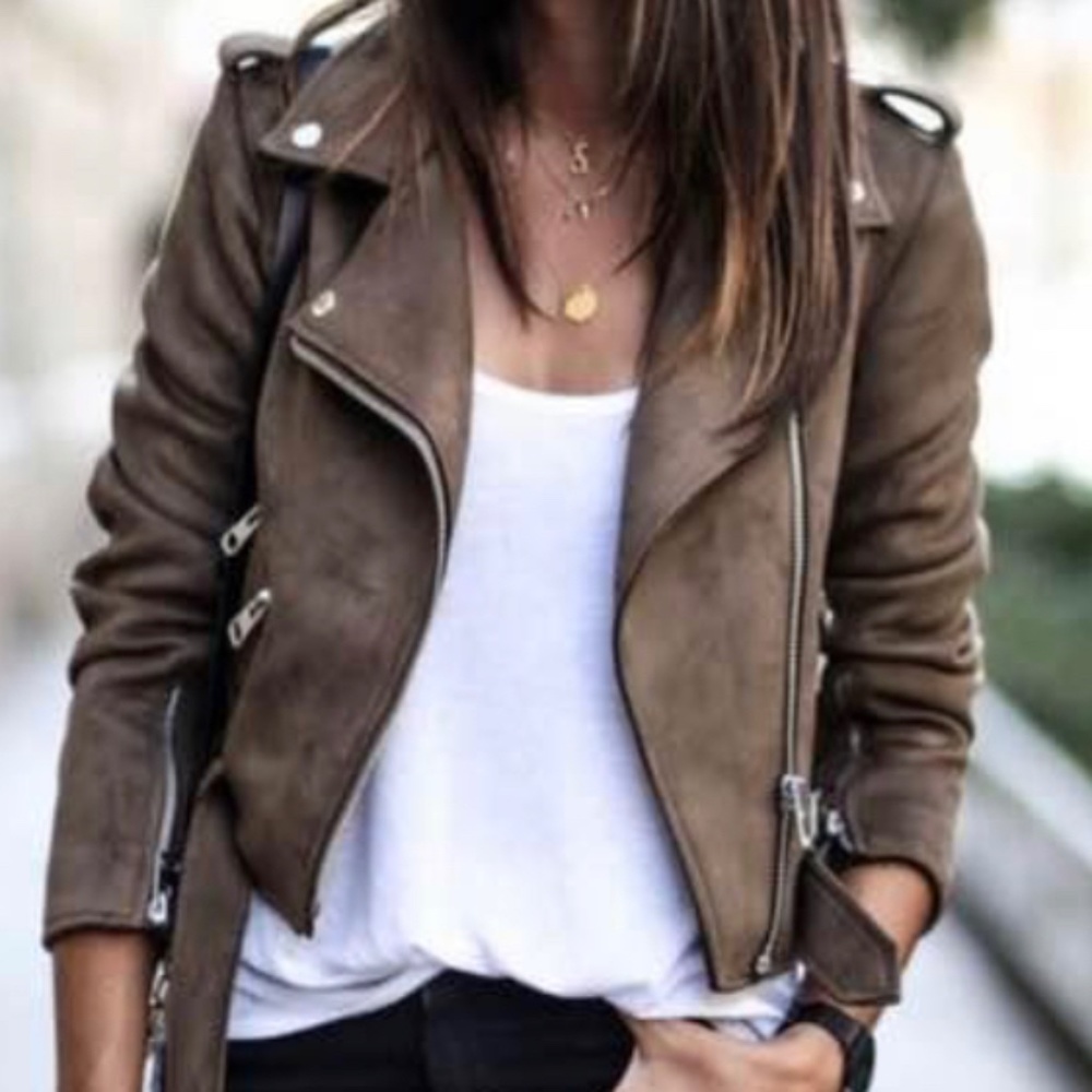 Zara Suede Moto Jacket